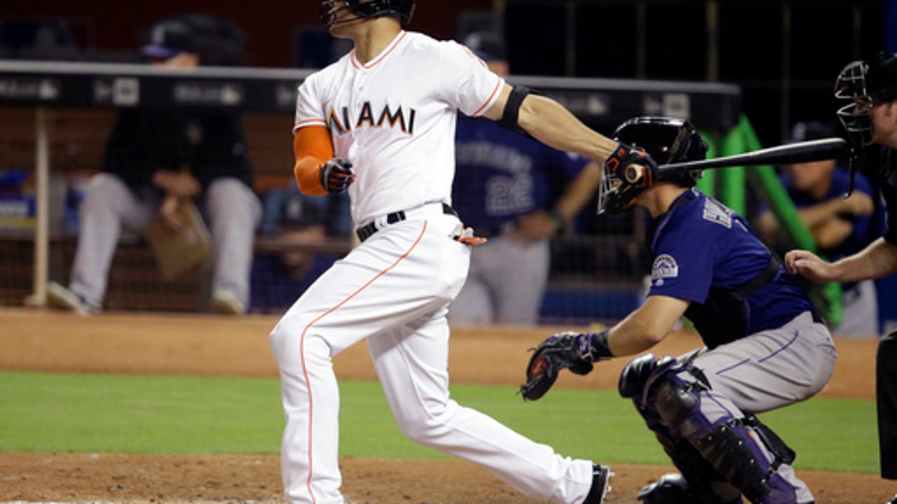 Marlins' Giancarlo Stanton aims for a fashion home run